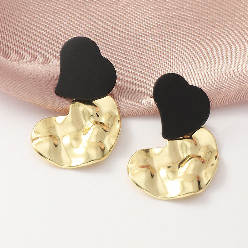 Irregular Metal Bump Earrings Earrings Love Earrings