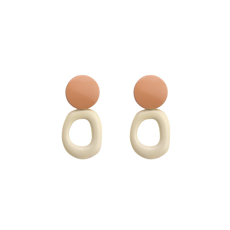 Autumn and winter geometric earrings female