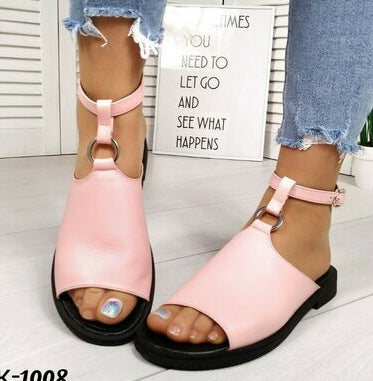Suede buckle sandals
