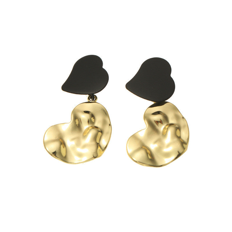 Irregular Metal Bump Earrings Earrings Love Earrings