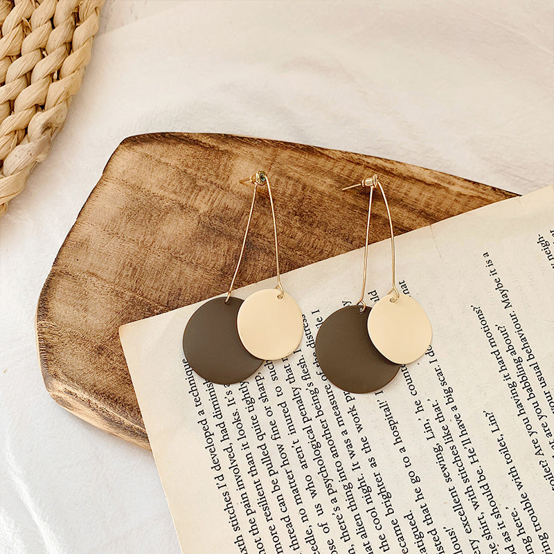 Autumn and winter geometric earrings female