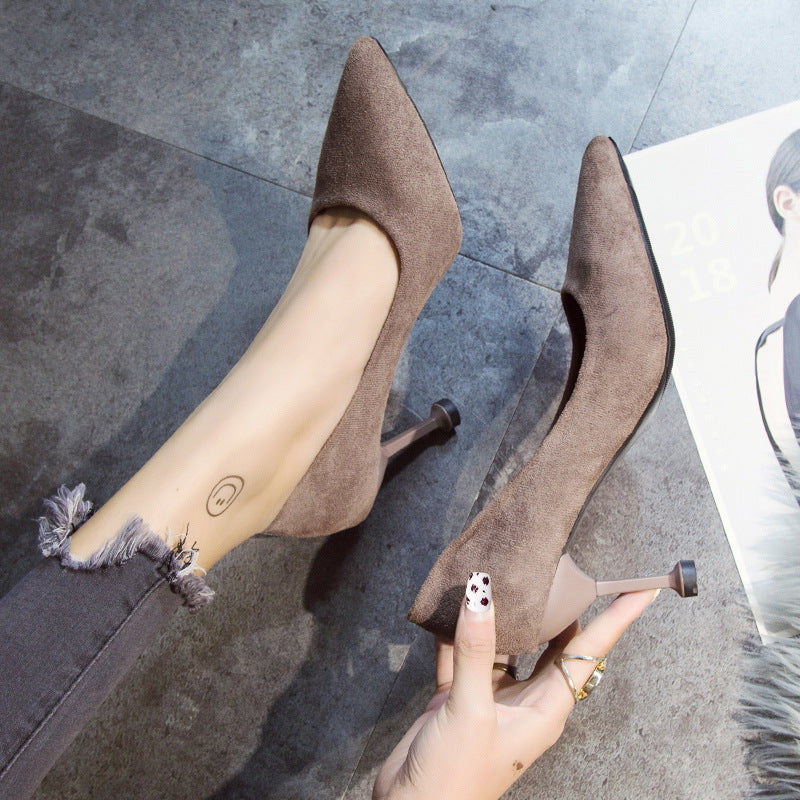 High Heels Black Stiletto Professional Shoes
