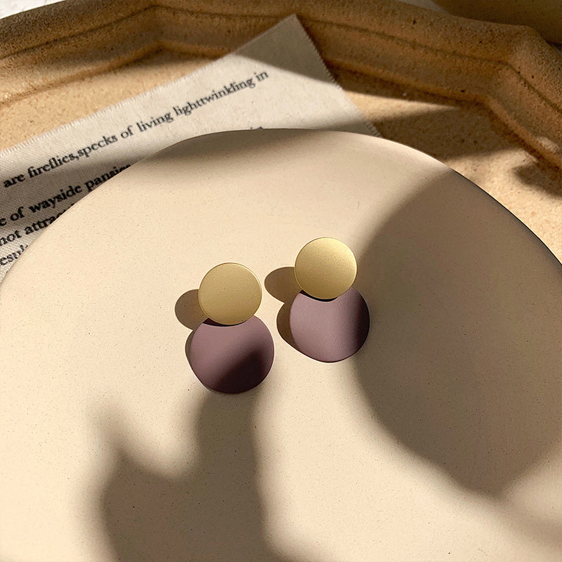 Autumn and winter geometric earrings female