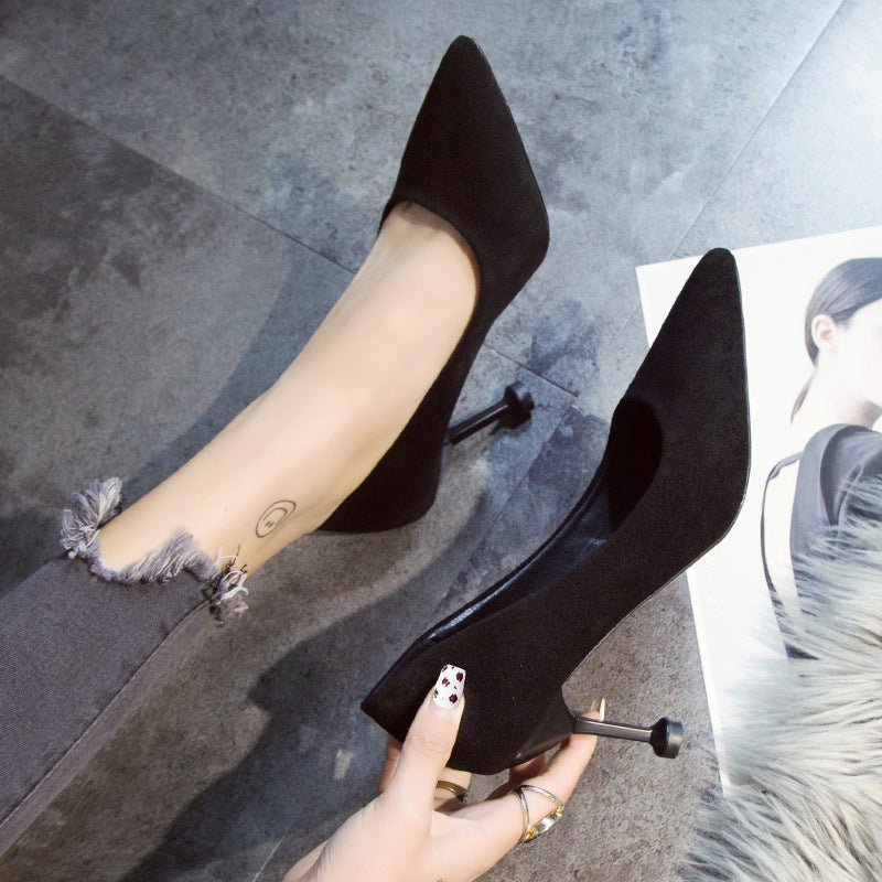 High Heels Black Stiletto Professional Shoes