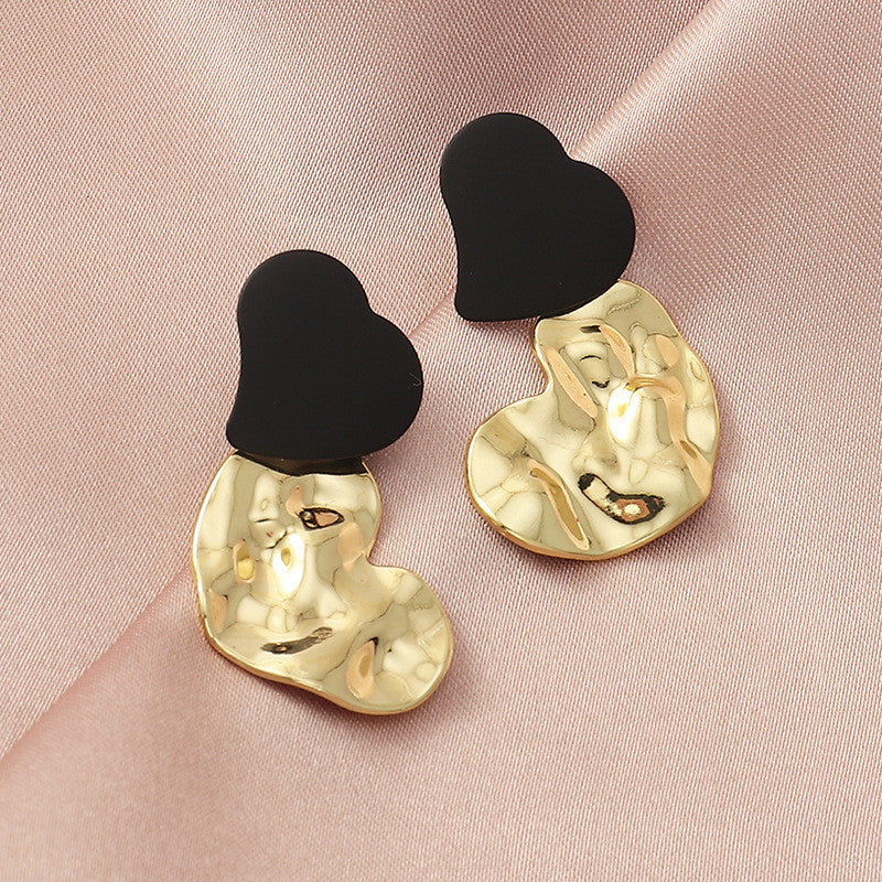 Irregular Metal Bump Earrings Earrings Love Earrings
