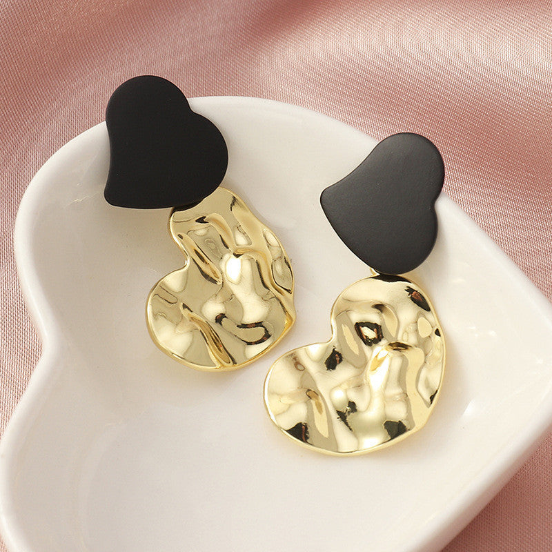 Irregular Metal Bump Earrings Earrings Love Earrings