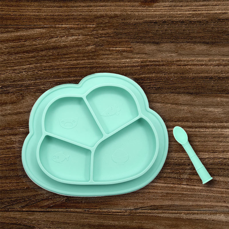 Baby Plate Learn To Eat Training Spoon Tableware
