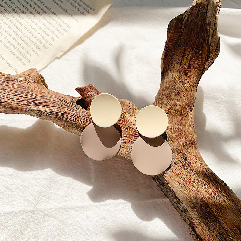 Autumn and winter geometric earrings female
