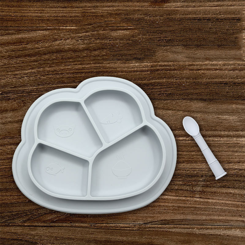 Baby Plate Learn To Eat Training Spoon Tableware