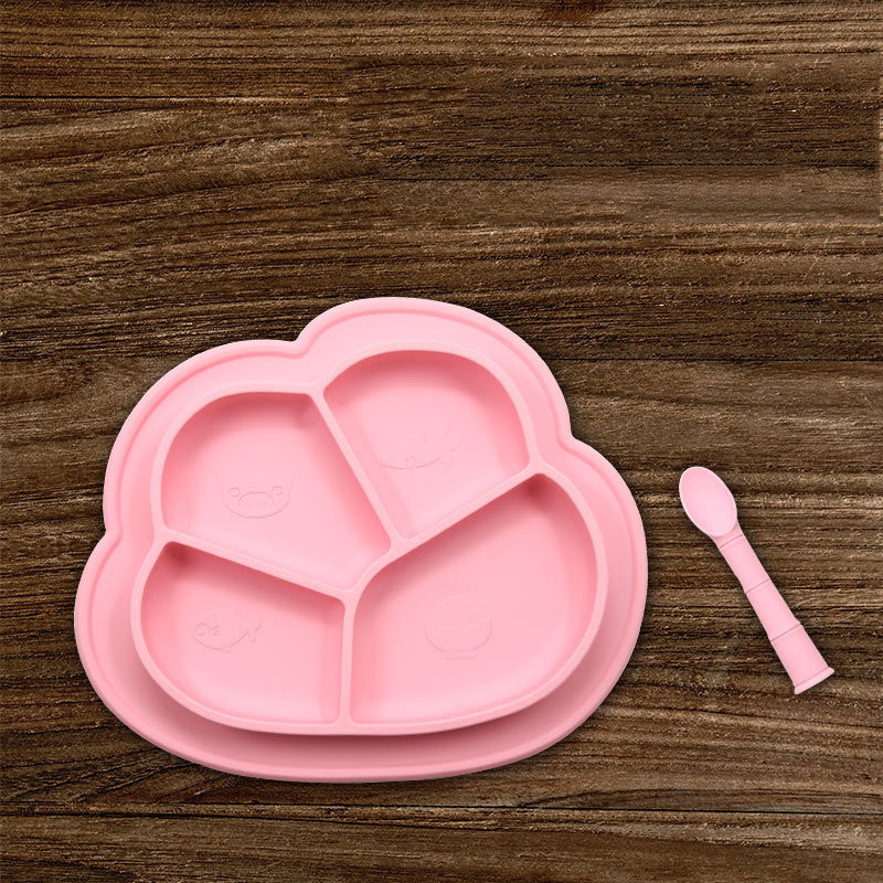 Baby Plate Learn To Eat Training Spoon Tableware