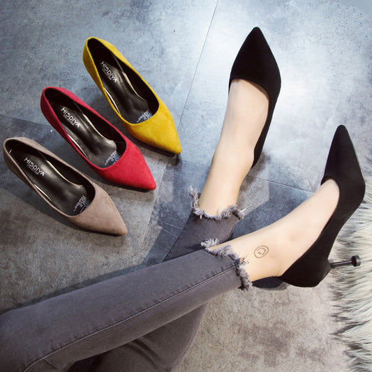 High Heels Black Stiletto Professional Shoes