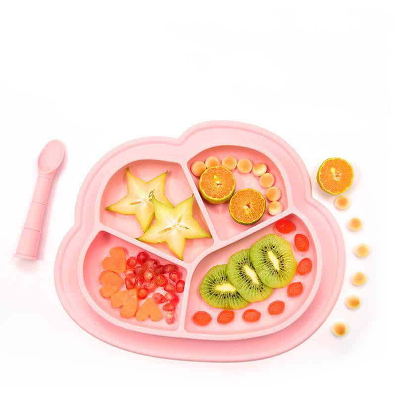 Baby Plate Learn To Eat Training Spoon Tableware