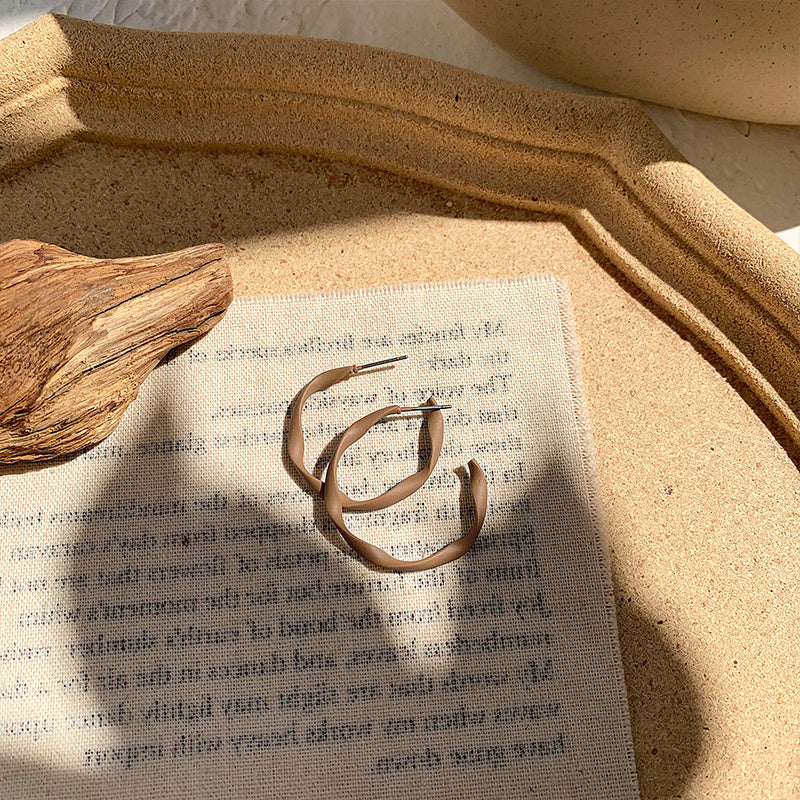 Autumn and winter geometric earrings female