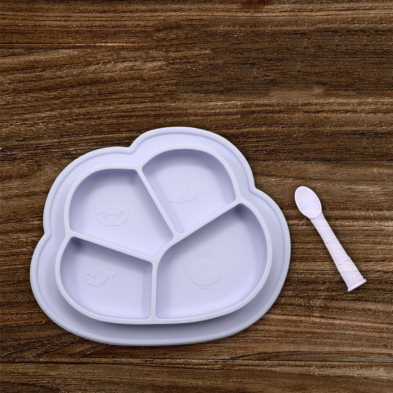 Baby Plate Learn To Eat Training Spoon Tableware